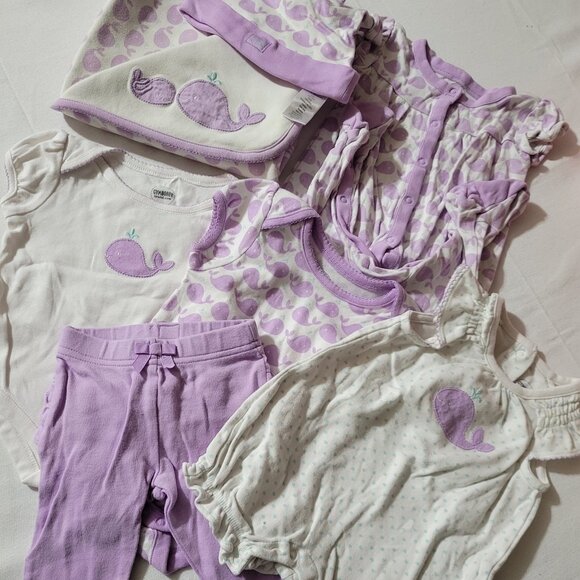 Gymboree Newborn Essentials {Whale} 0-3 month Lot Blanket...